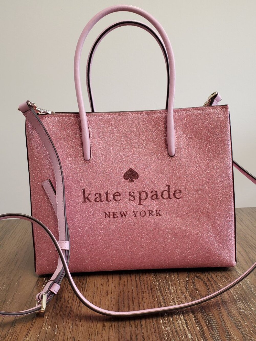 Kate Spade Trista Glitter Shopper Tote NWT